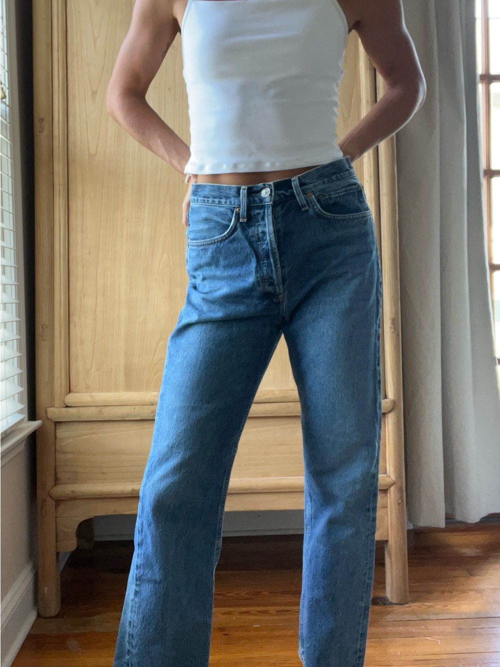 Agolde 90’s Pinch Waist High Rise Straight Leg in Range size 26